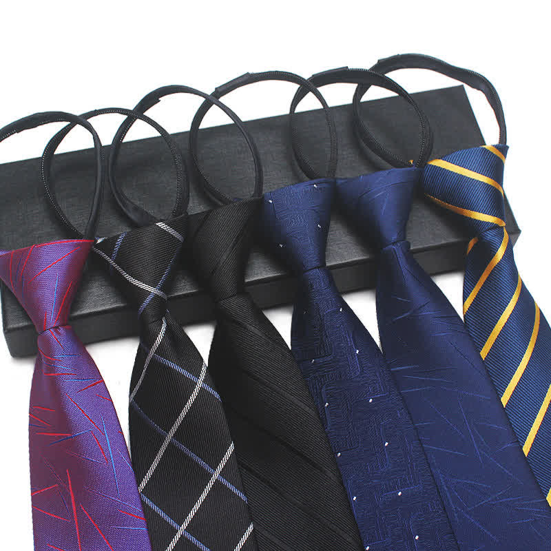 Men's Modern Zipper Tie Businessmen Necktie