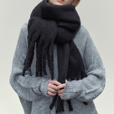 Women's Chunky Thickened Solid Color Soft Scarf