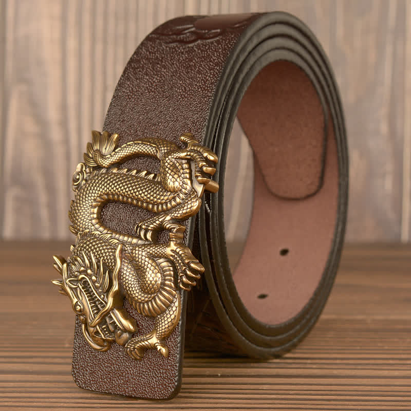 Men's Flying Dragon Luxury Cowskin Leather Belt