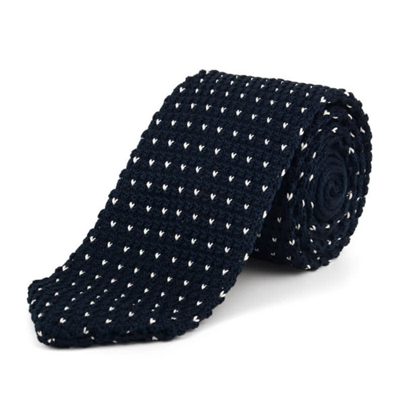 Men's Flecked V Polka Dot Knitted Necktie