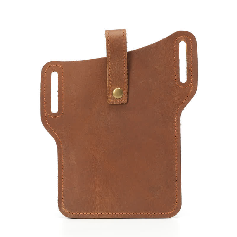 Retro Cell Phone Convenient Carry Leather Belt Bag