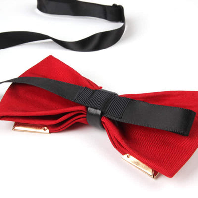 Men's Classic Metal Gold Bow Tie