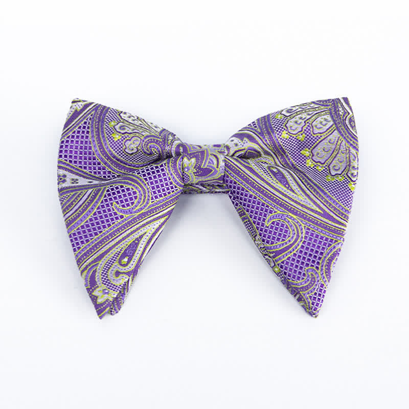 Men's Colorful Paisley Oversized Pointed Bow Tie