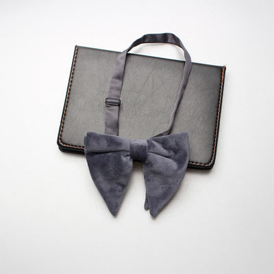Men's Velvet Oversized Pointed Wedding Bow Tie