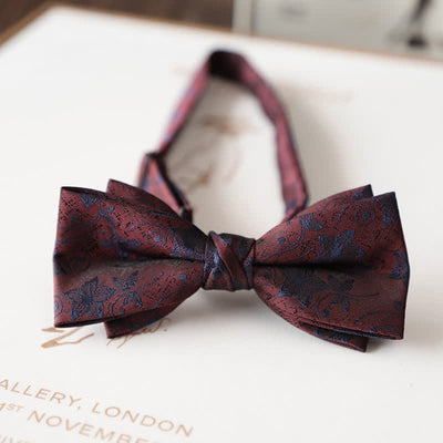 Men's Vintage Floral Pattern Wedding Suit Bow Tie