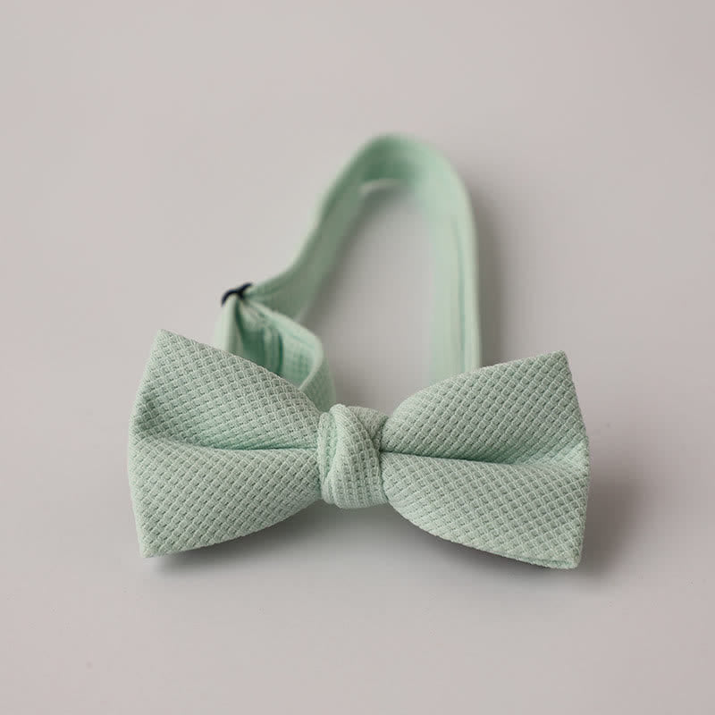 Men's Morandi Theme Solid Color Bow Tie