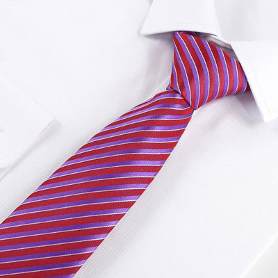 Men's Modern Textured Striped Necktie