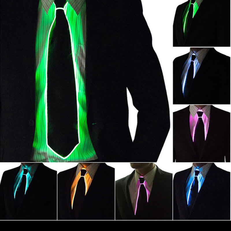 Funny Neon LED Colorful Glowing Necktie