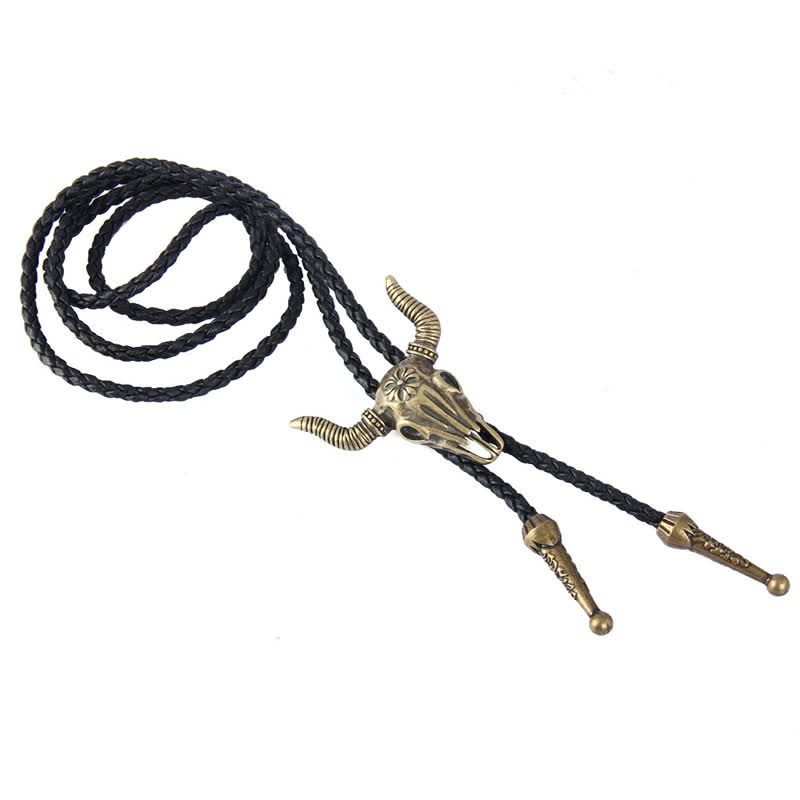 Vintage Native Style Bull Head Bolo Tie