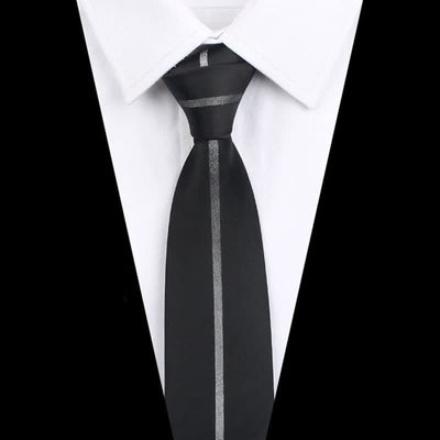 Men's Modern Patchwork Vertical Striped Necktie