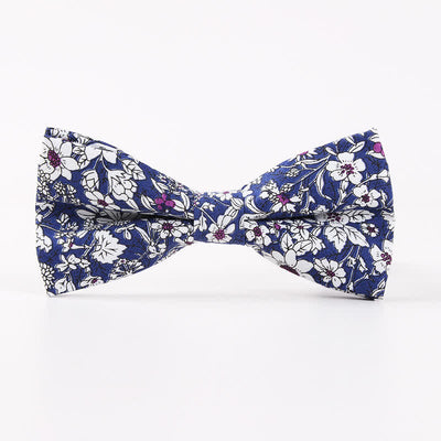 Men's Cotton Forest Floral Printing Bow Tie