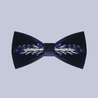 Men's Witty Crystal Velvet Bow Tie
