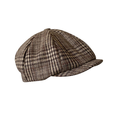 Ivy Gentlemen Plaid Octagonal Beret Cap