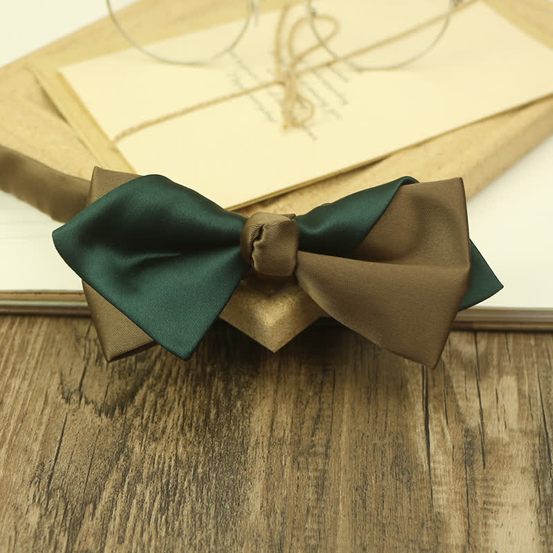 Men's Two Tone Colour Blocking Bow Tie