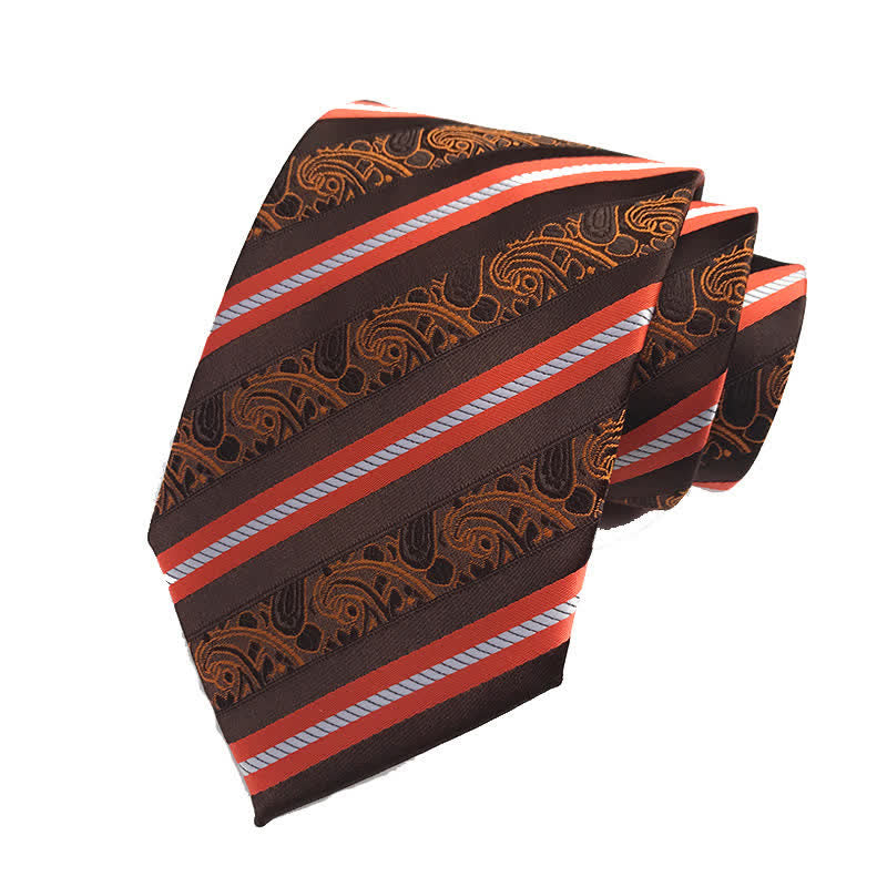 Men's Mix Paisley Striped Necktie