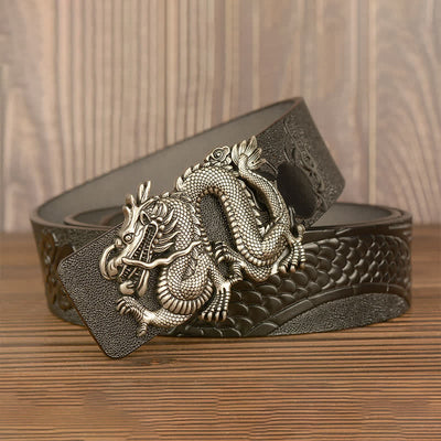 Men's Flying Dragon Luxury Cowskin Leather Belt