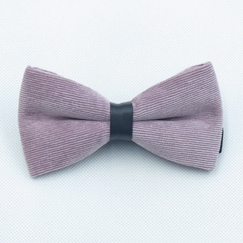 Men's Solid Candy Color Corduroy Bow Tie