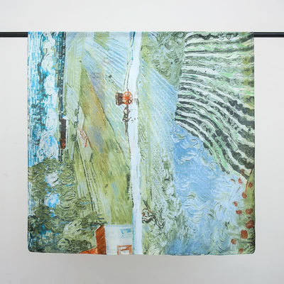 Women's Oil Painting Art Spring Shawl Thin Scarf