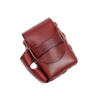 Protective Cigarette Box Lighter Holder Leather Belt Bag