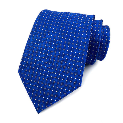 Men's Solid Color Subtle Checked Office Necktie