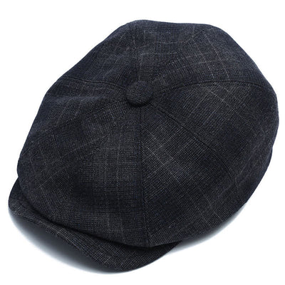 Classic Newsboy Flat Cap with Earflap Beret