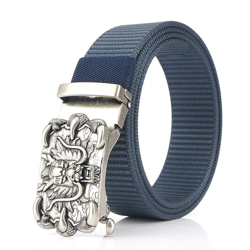 Men's Casual Dragon Decor Nylon Belt