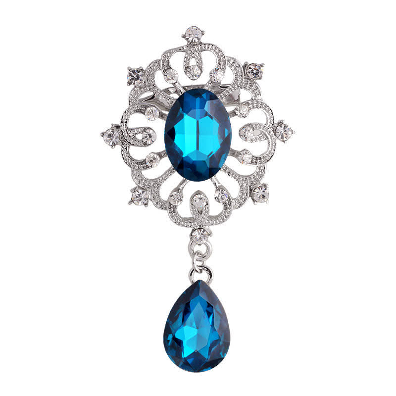 Women's Ornate Antique Waterdrop Brooch