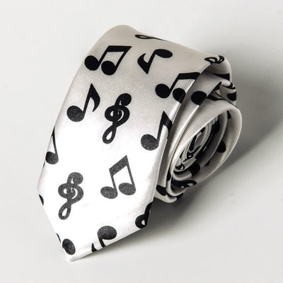 Men's Personality Piano Music Note Necktie