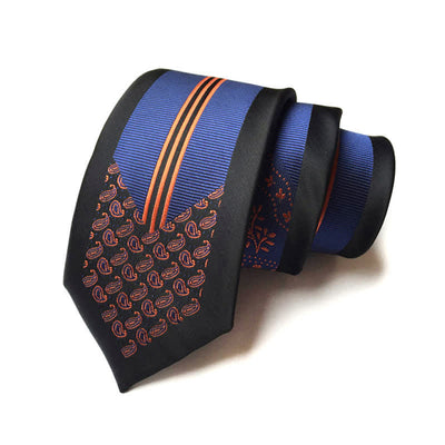 Men's Collision Inspire Paisley Floral Striped Necktie