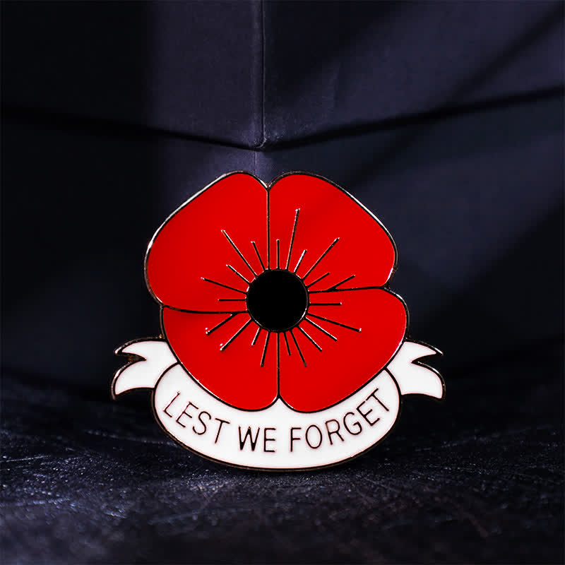 3Pcs Unisex Lest We Forget Poppy Brooch