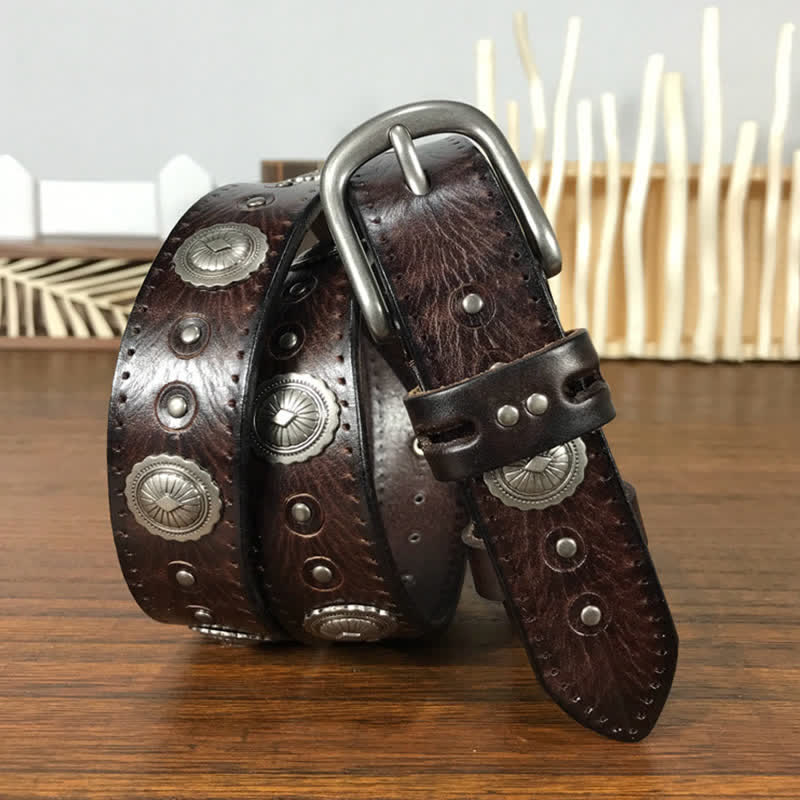 Punk Rock Heavy Metal Rvet Studded Leather Belt