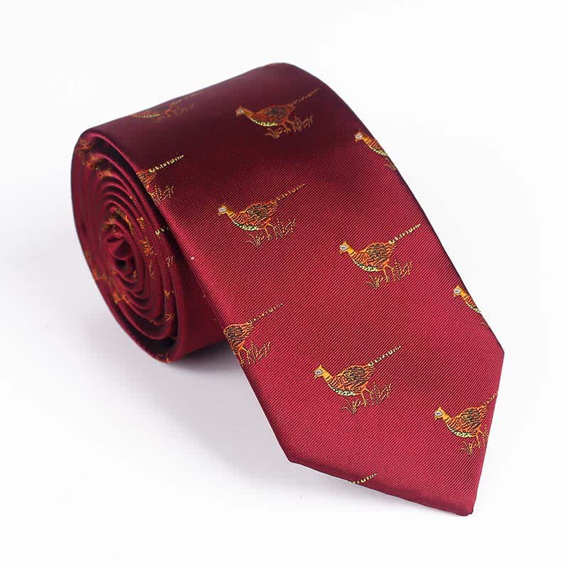 Men's Flying Bird Embroidered Necktie