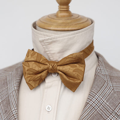 Men's Vintage Novelty Leaves Pattern Bow Tie