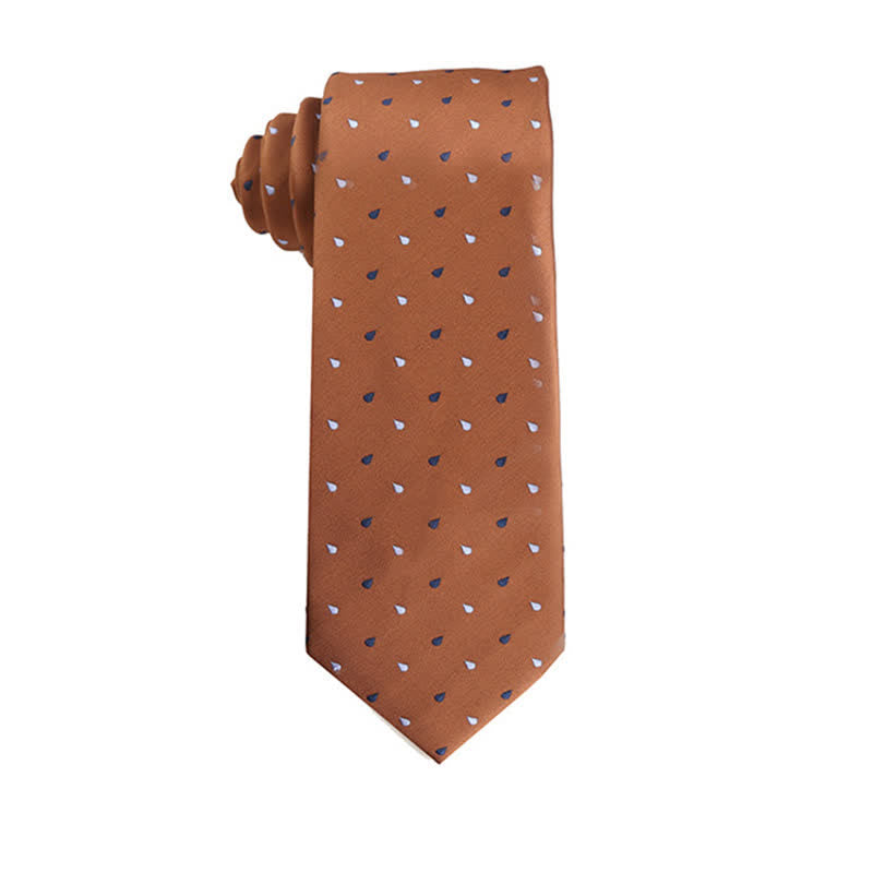 Men's Orange-Red Series Micro Motifs Necktie