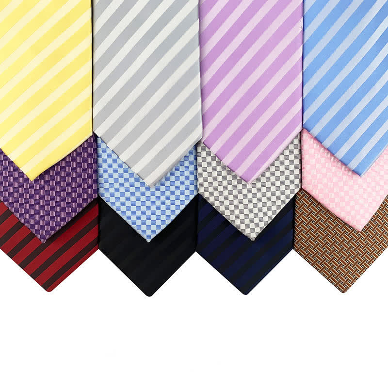 Men's Assorted High Density Checked Striped Necktie