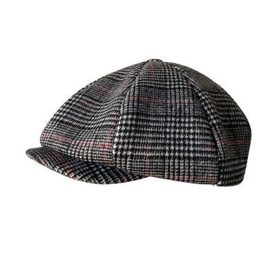 British Black & White Chequered Octagonal Beret Cap