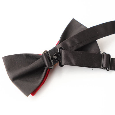 Men's Luxury Velvet Rhinestone Inlaid Wedding Bow Tie