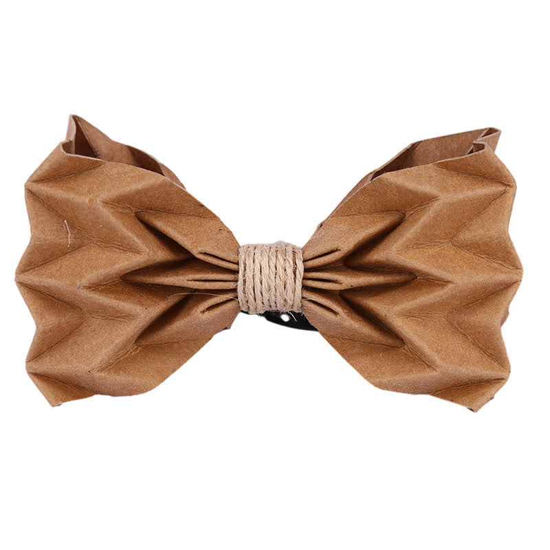 Men's Creative Environmental Kraft Paper Bow Tie