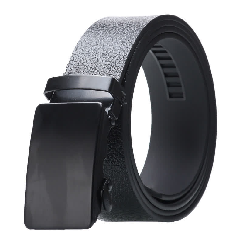 Men's Business Automatic Buckle Black Leather Belt