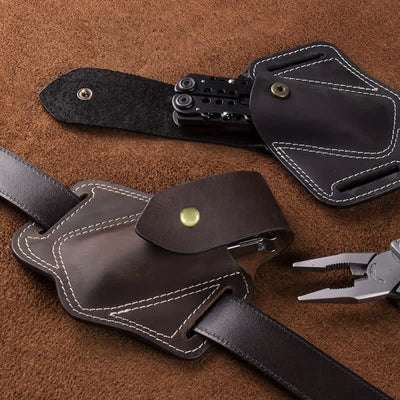 EDC Organizer Multitool Sheath Leather Belt Bag