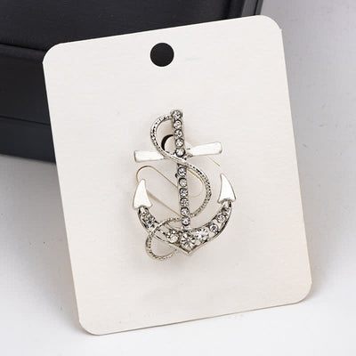 Men's Sea Boat Anchor Brooch