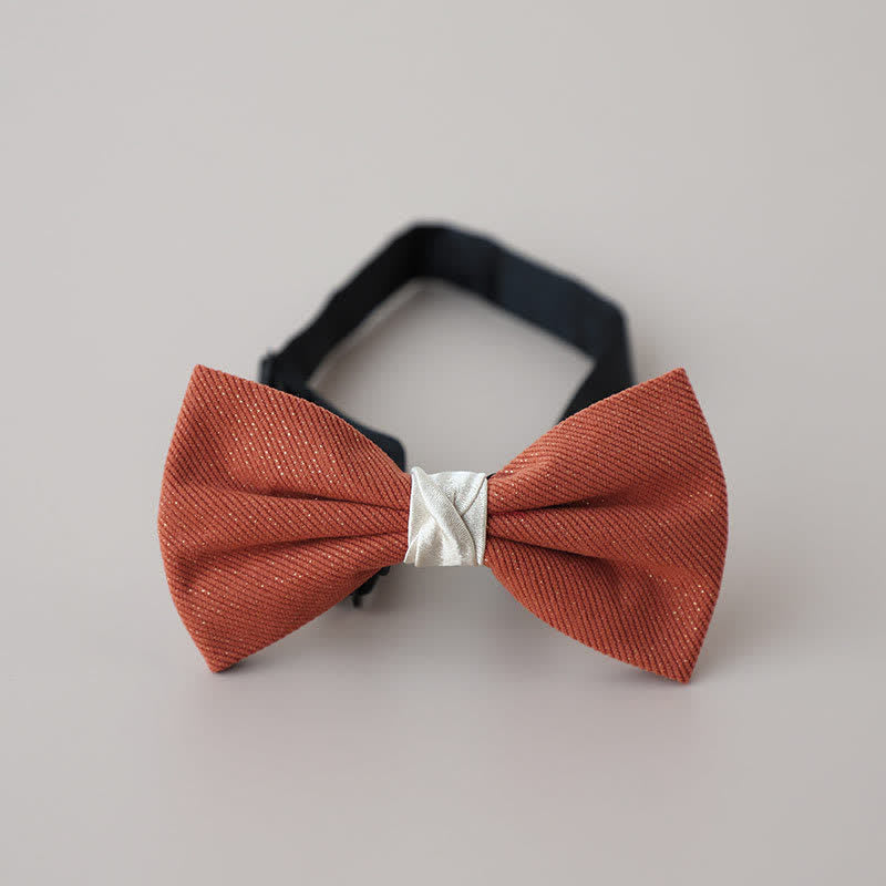 Men's Sweet Candy Color Two Tone Bow Tie