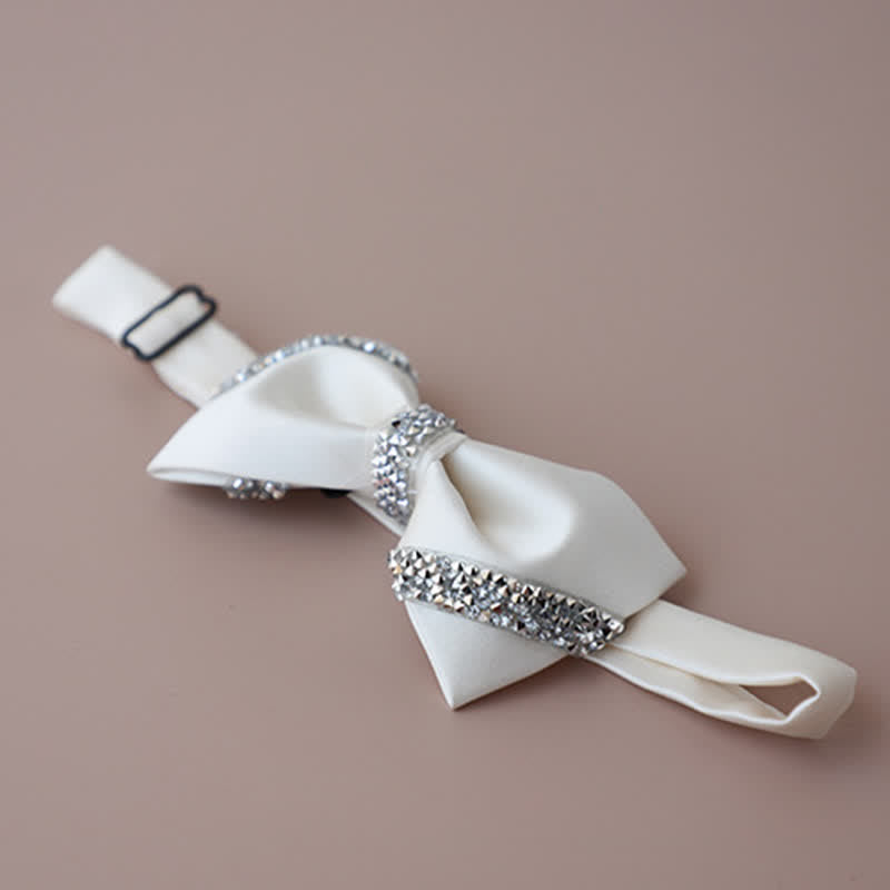 Men's Classic Rhinestone Embellished Bow Tie