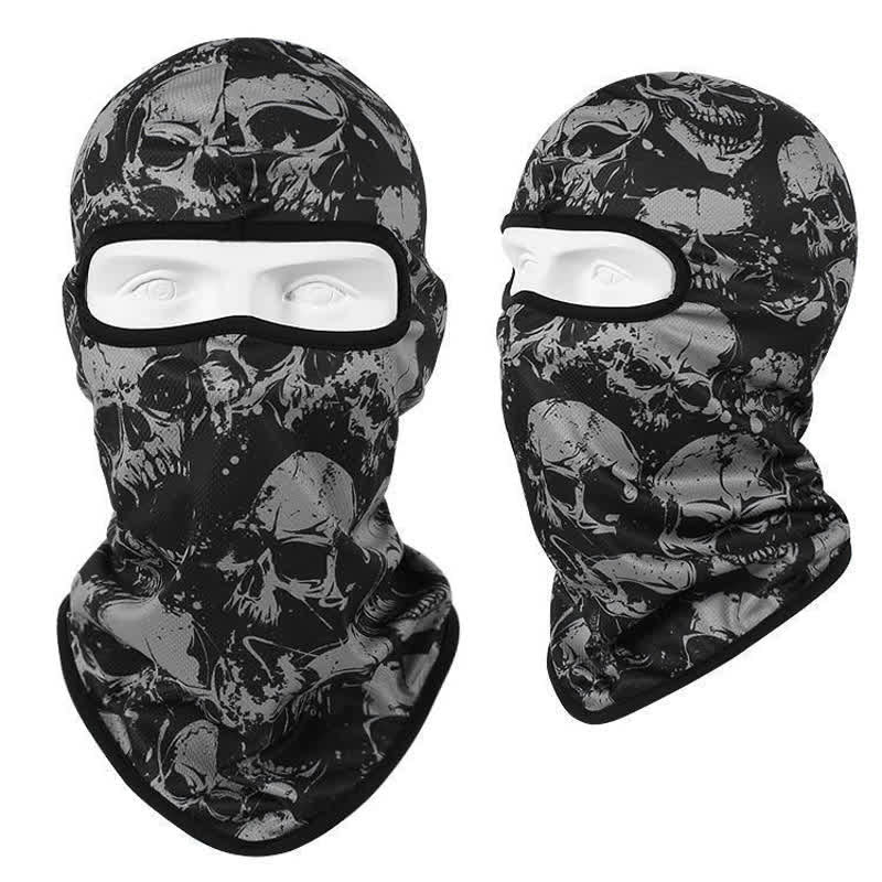 Outdoor Motorcycles Skeleton Printed Balaclava Mask