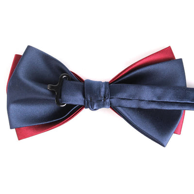 Men's Asymmetrical Two Tone Bow Tie