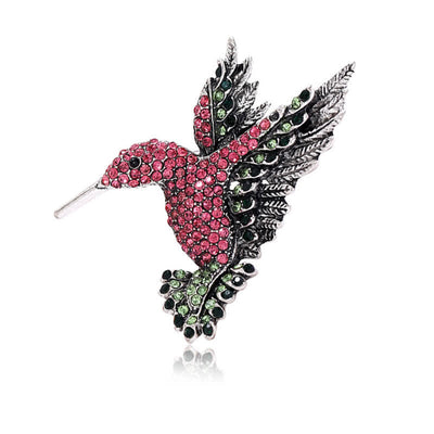 Women's Hummingbird Rhinestone Brooch