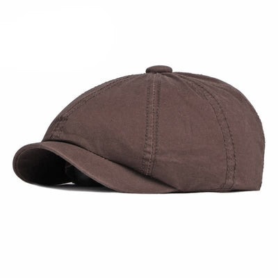 Casual Solid Color Cotton Daily Beret Cap