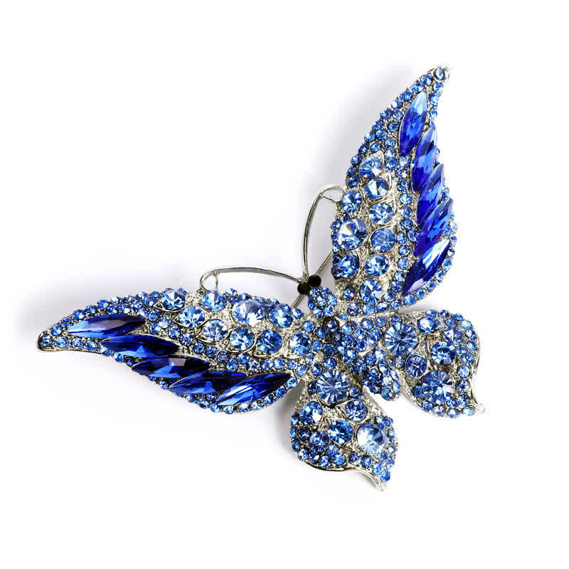 Women's Vintage Butterfly Crystal Brooch