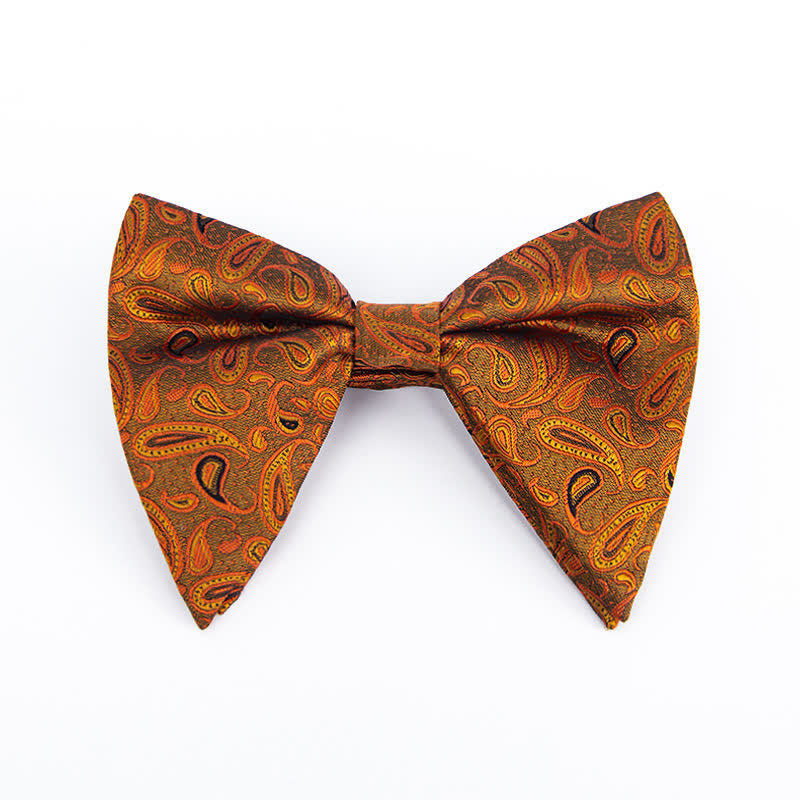 Men's Colorful Paisley Oversized Pointed Bow Tie