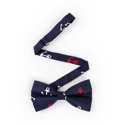 Men's Repeating Ship Anchor Motifs Bow Tie